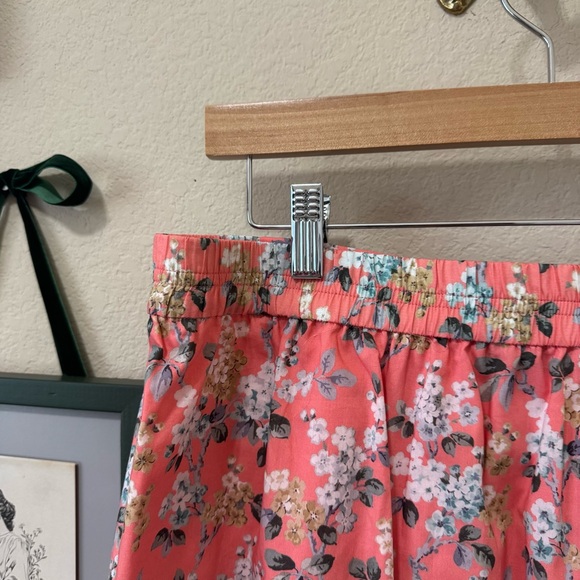 J.CREW | Liberty Fabric Coral Floral Lined Skirt Size 12 - Picture 10 of 13